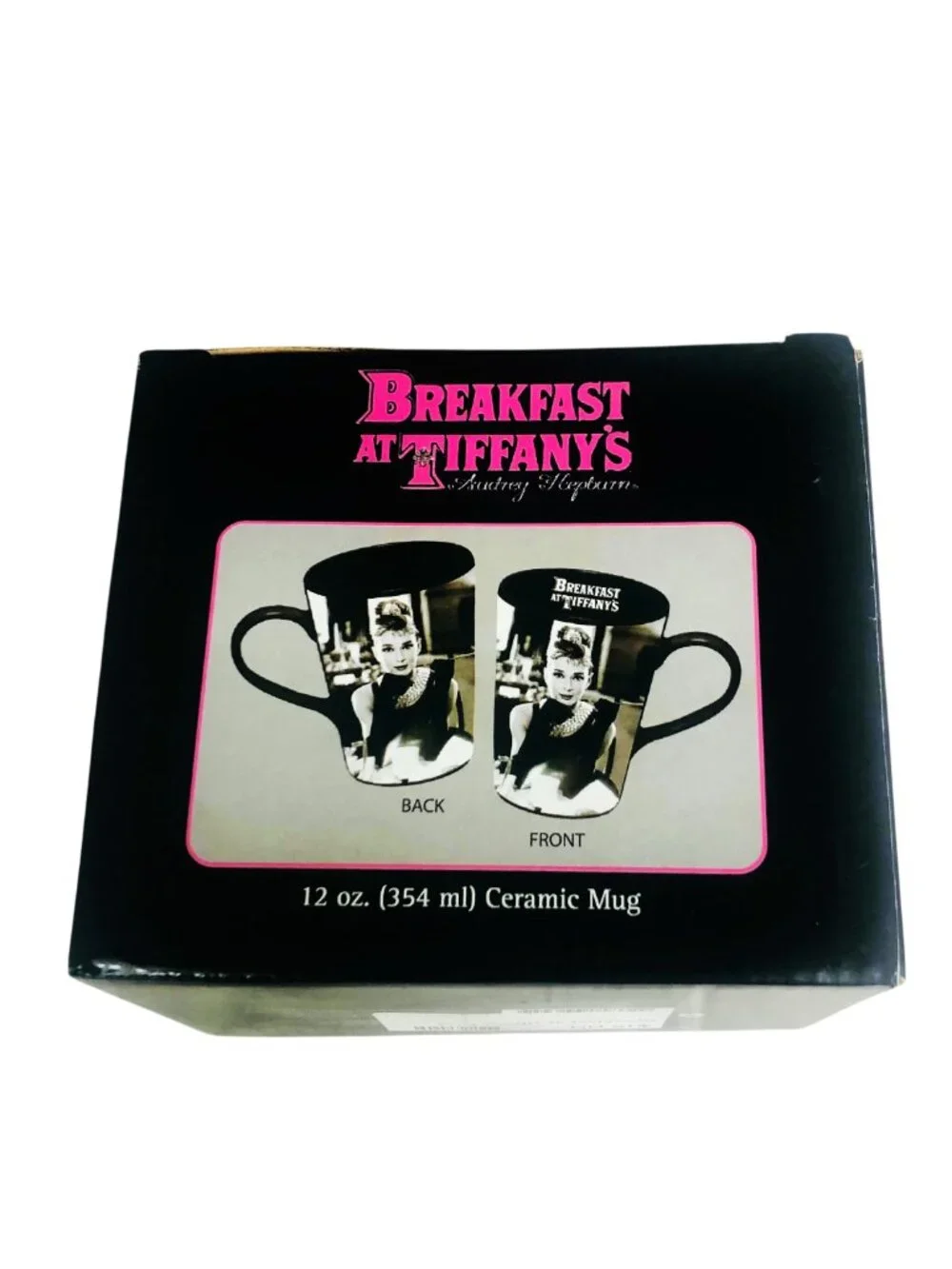 AUDREY HEPBURN Breakfast at Tiffany's Ceramic Coffee Mug Cup with Box